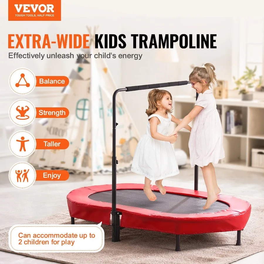 56-Trampolin für faltbare Mini-Kleinkindtrampoline für drinnen und draußen