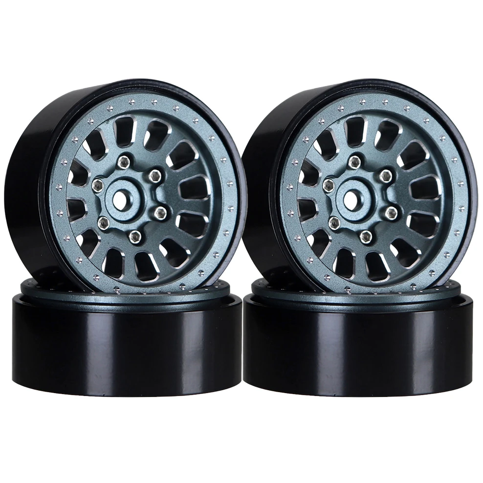 4 Stück 1,3 Zoll Messing+Aluminiumlegierung Beadlock-Felgen für 1/24 Fms24 Axial Scx24 1/18 RC Crawler Auto Tra/xas Trx4m – Detail 10