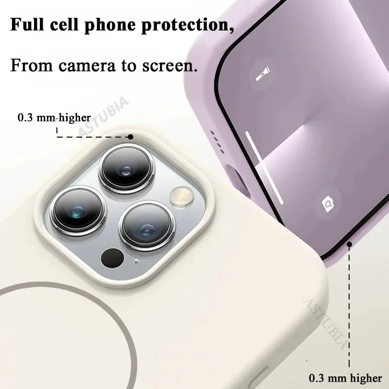 for Magsafe Phone Case For iPhone 15 14 16 Plus 13 12 11 Pro Max Wireless Charging Silicone Soft Anti impact Colorful Cover