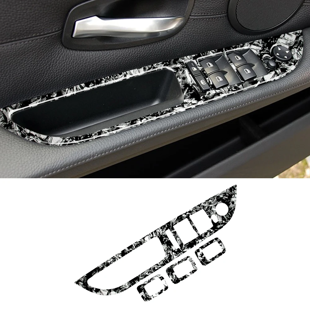 

For BMW 5 Series E60 2004-2010 Car Accessories Interior Car Window Lift Switch Panel Trim Frame Cover Vinyl Decor Stickers