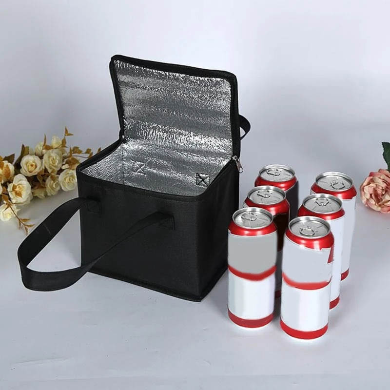 Portable Lunch Cooler Bag Folding Insulation Picnic Ice Pack Food Thermal Bag Drink Carrier Insulated Bags Beer Delivery Bag