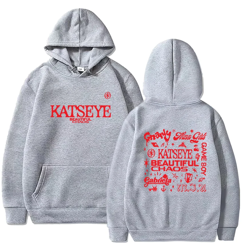 KATSEYE THE BEAUTIFUL CHAOS TOUR 2025 مطبوعة هوديي الرجال النساء غابريلا كم طويل Gnarly خمر الصوف الهيب هوب الشارع الشهير #6