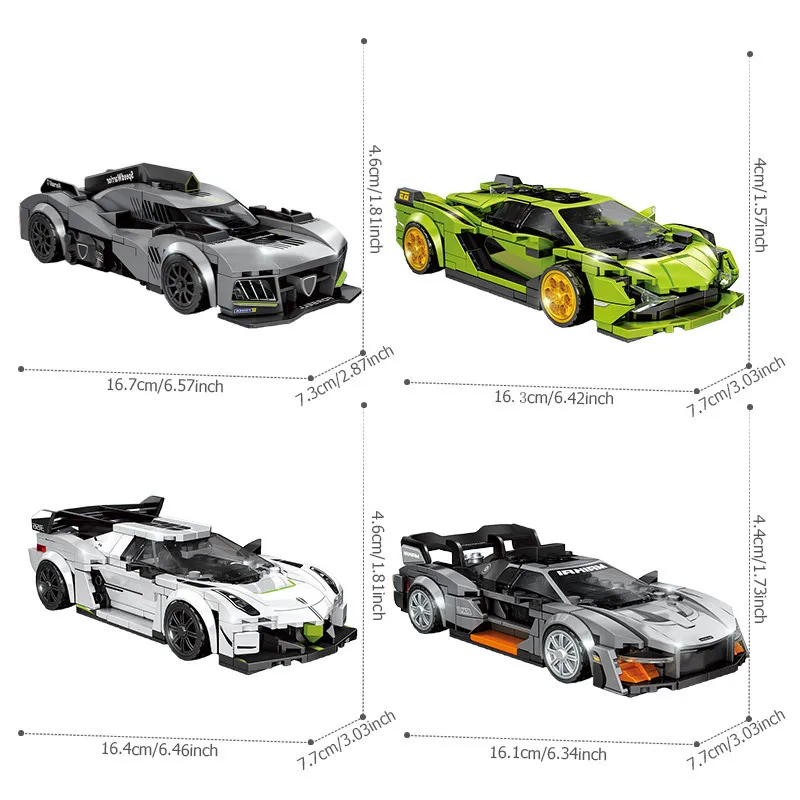 SEMBO Speed Sports Car Assemblage Building Blocks MOC Racing Vehicle Models Car Construction Set Kids Toys for Boys Holiday Gift