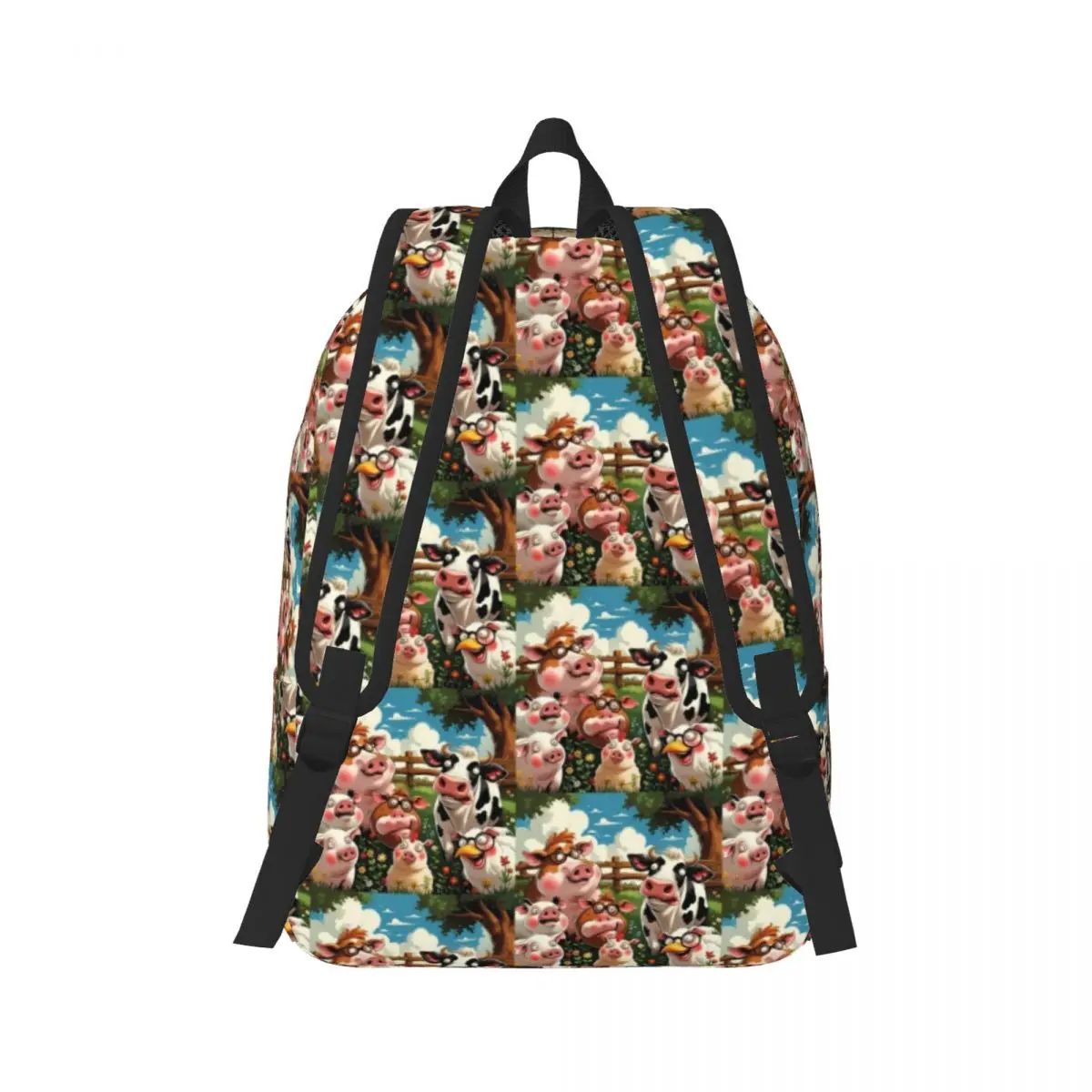 Durable Canvas Day Backpack Farm Animals Humor Functional and Fashionable Backpack for Teens, Adults, and Students