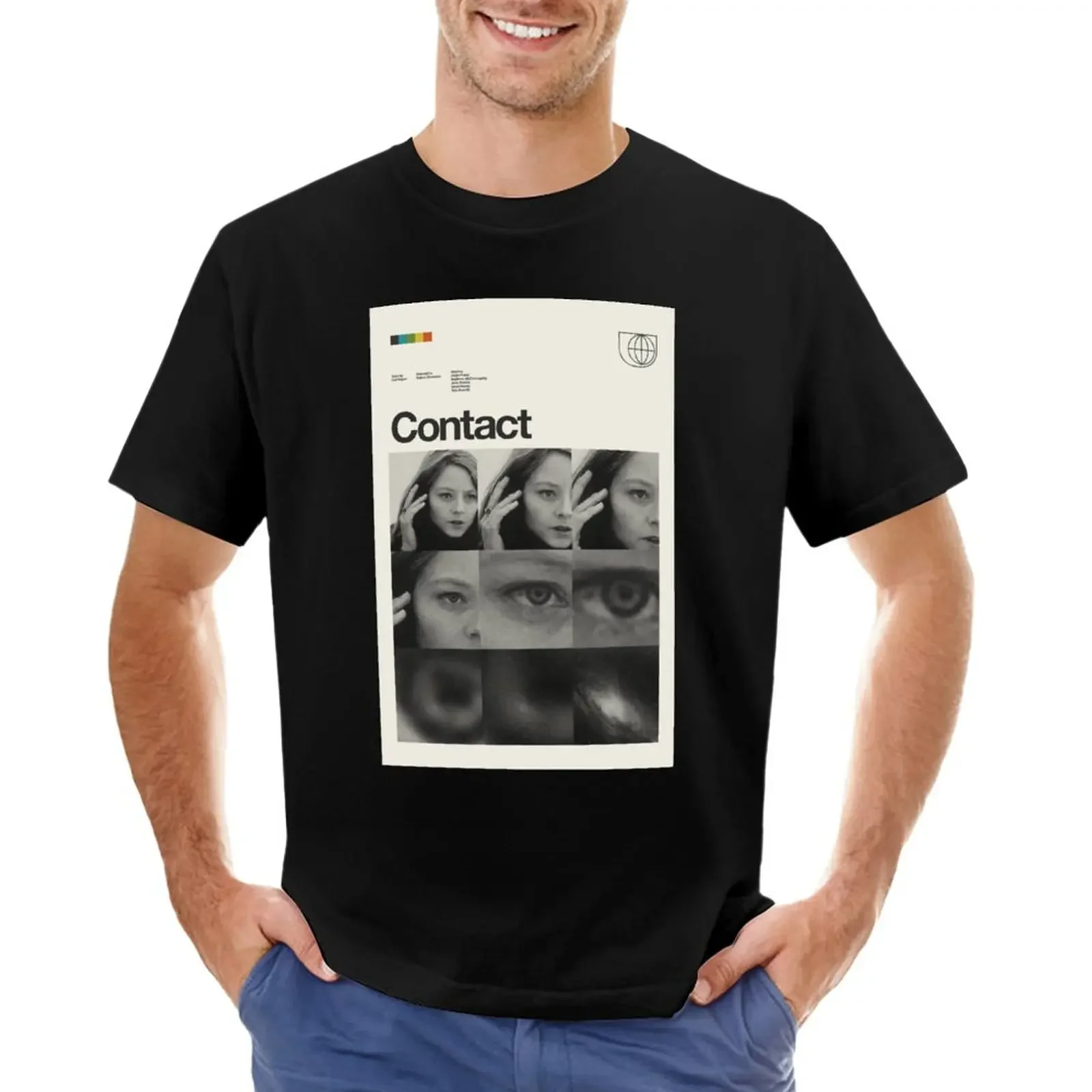 Contact T-Shirt summer clothes customizeds vintage clothes men t shirts