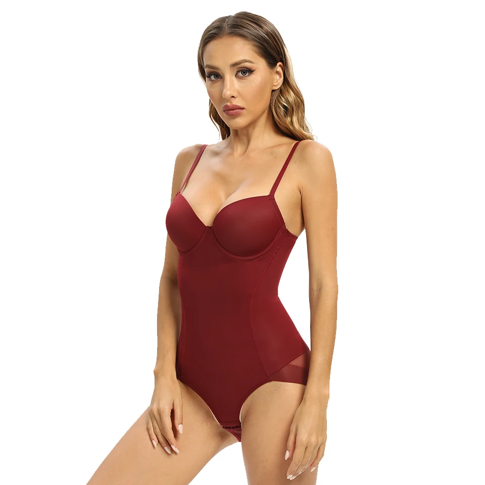 Shapewear Damen Einteiler Bodysuit Übergröße Schwarz Beige Nahtlose Unterwäsche Schlankmachende Bodysuits – Detail 3
