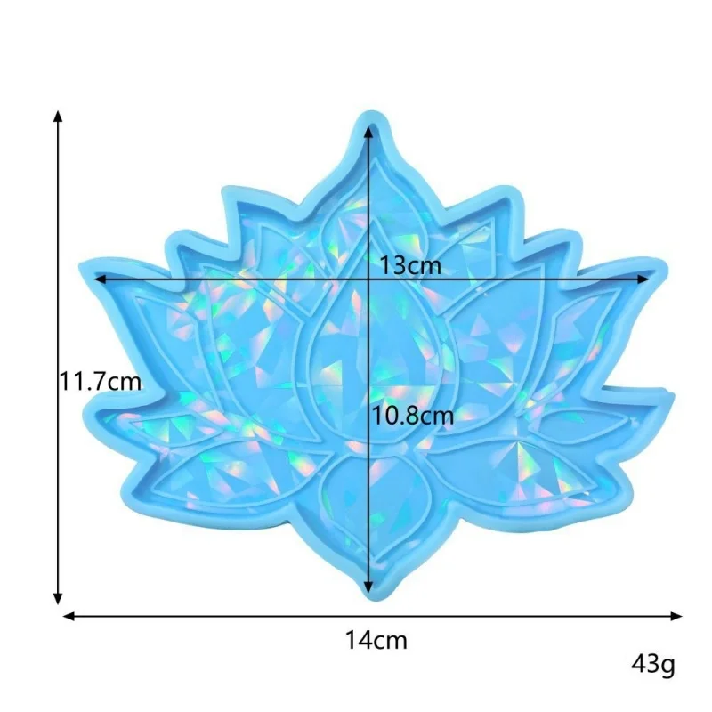 Holographic Laser Lotus Coaster Silicone Mold DIY Irregular Handmade Decorative Jewelry Storage Tray Resin Mold Home Handicrafts