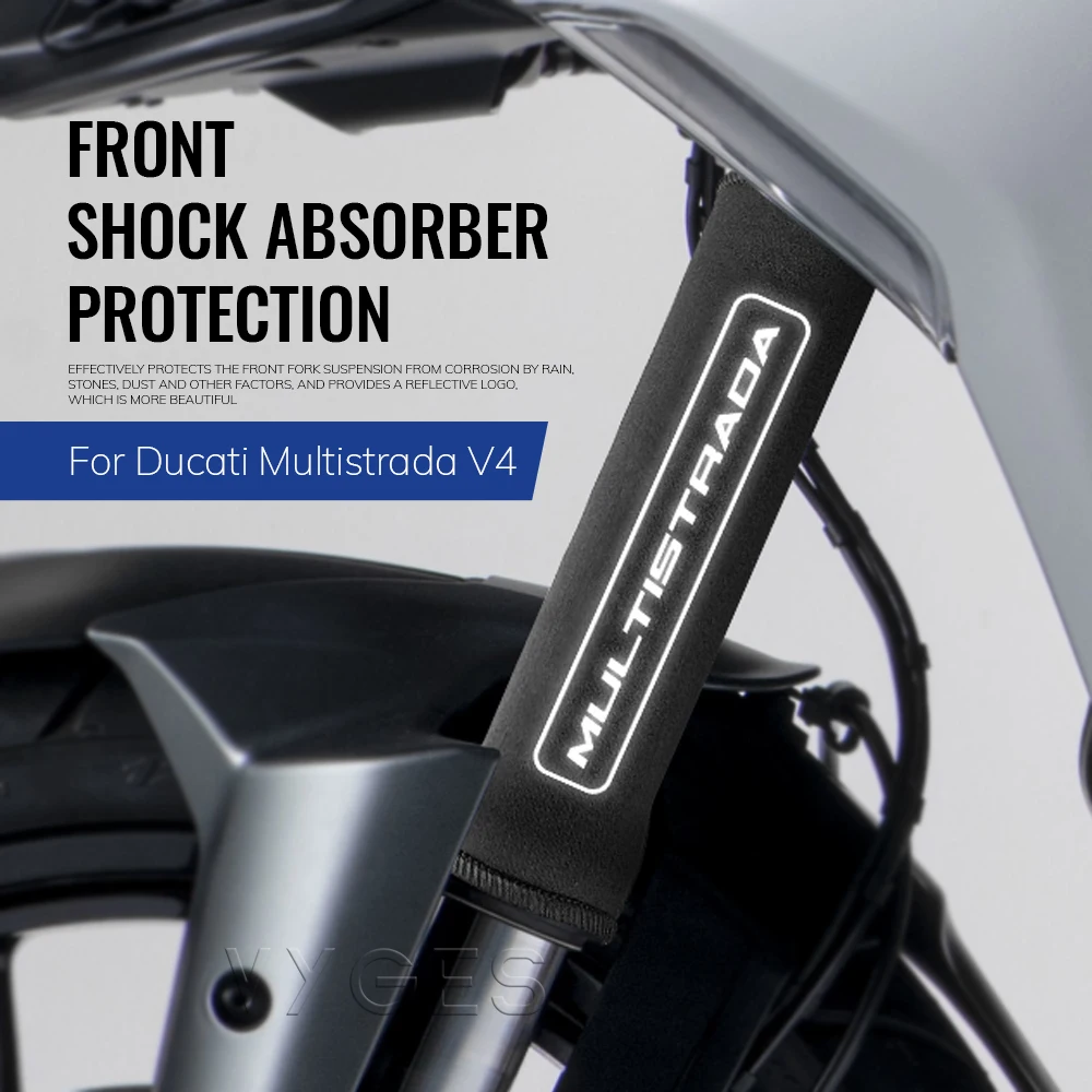 

Защитный чехол для передней вилки мотоцикла, пылезащитный чехол для амортизатора, чехол из эластичной ткани для Ducati Multistrada V4 S RS Rally
