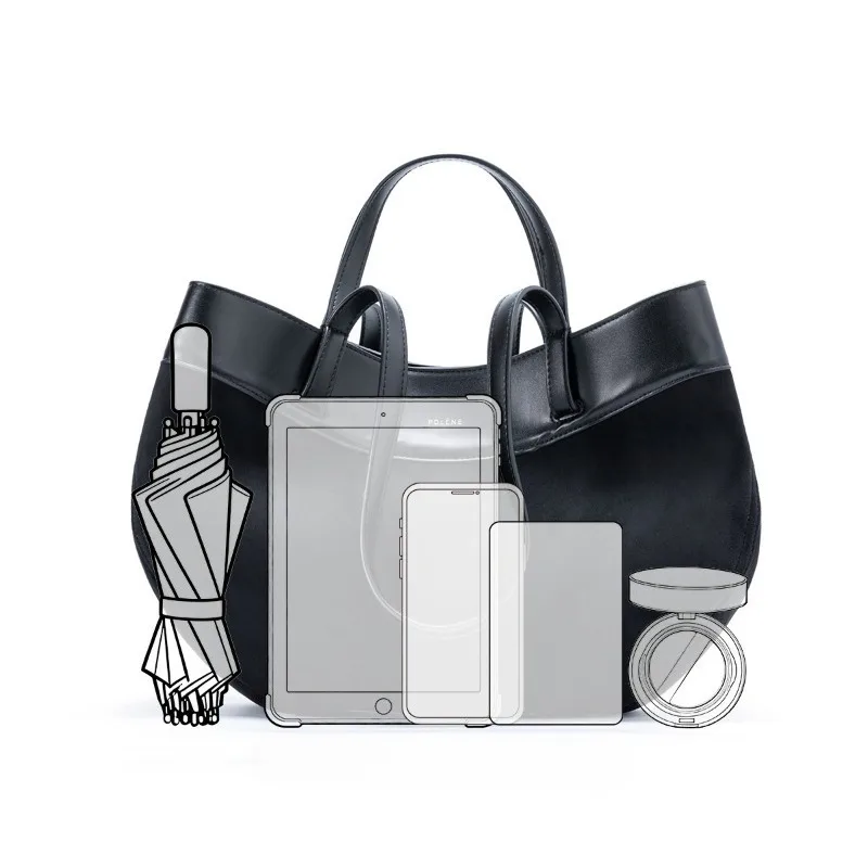 

2025 New Style Jiaozi-Shaped Single-Shoulder Large-Capacity Suede Tote Bag for Commuting and Shopping