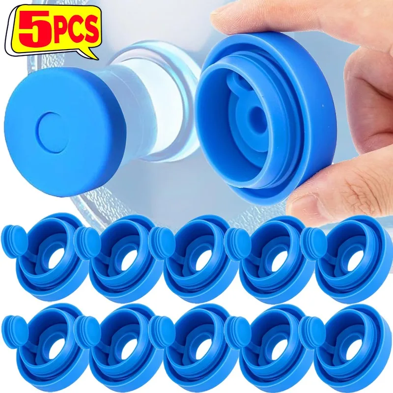 1/5pcs Silicone Water Jug Lids Replacement Water Jug Caps Drinking Bucket Caps Barreled Water Bottles Leak Proof Sealing Cover