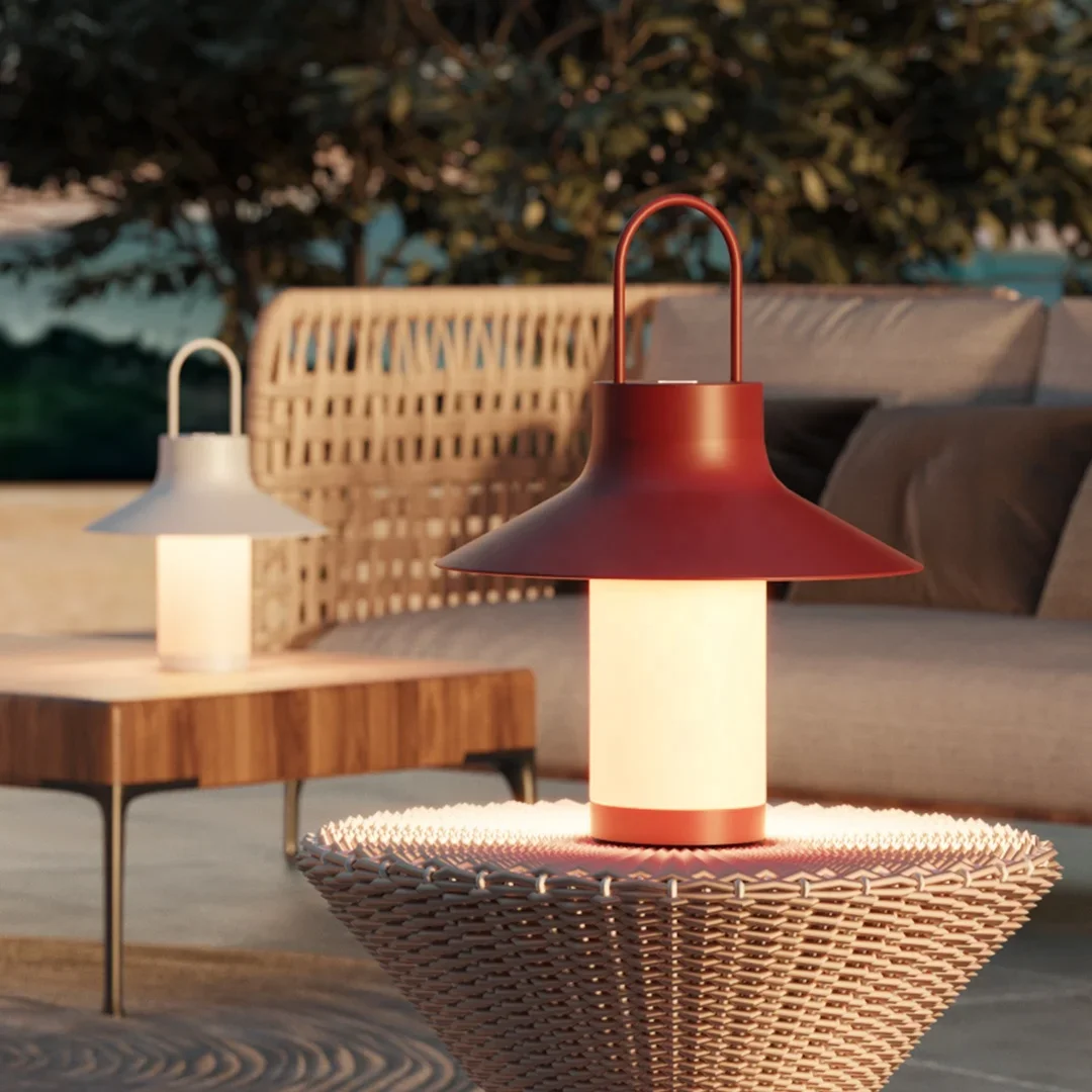 Hotel Luxury Modern Outdoor Lantern Mushroom Shades Rustic Table Stick Lamp for Camping