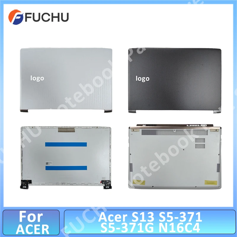 

For Acer S13 S5-371 S5-371G N16C4 Laptop Cases LCD Back Cover/Bottom Case Black/Silver Laptop Accessories