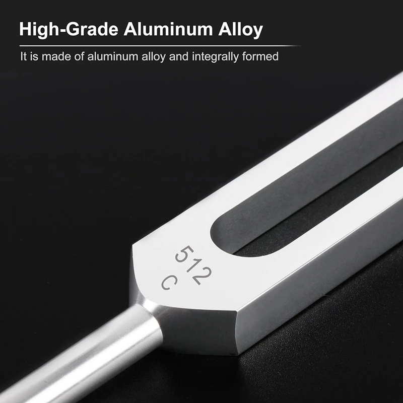 Liga de alumínio Tuning Forks com martelos para Nermentation System Testing, Sound Healing Therapy, 512Hz
