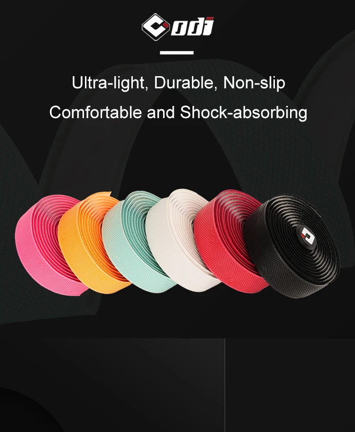 Odi Rennrad Bar Tape ultraleichte Fahrrad Lenker riemen hohe Zähigkeit pu/eva Diamant Textur Anti-Rutsch-Griff Gürtels tange Wrap – Detail 1