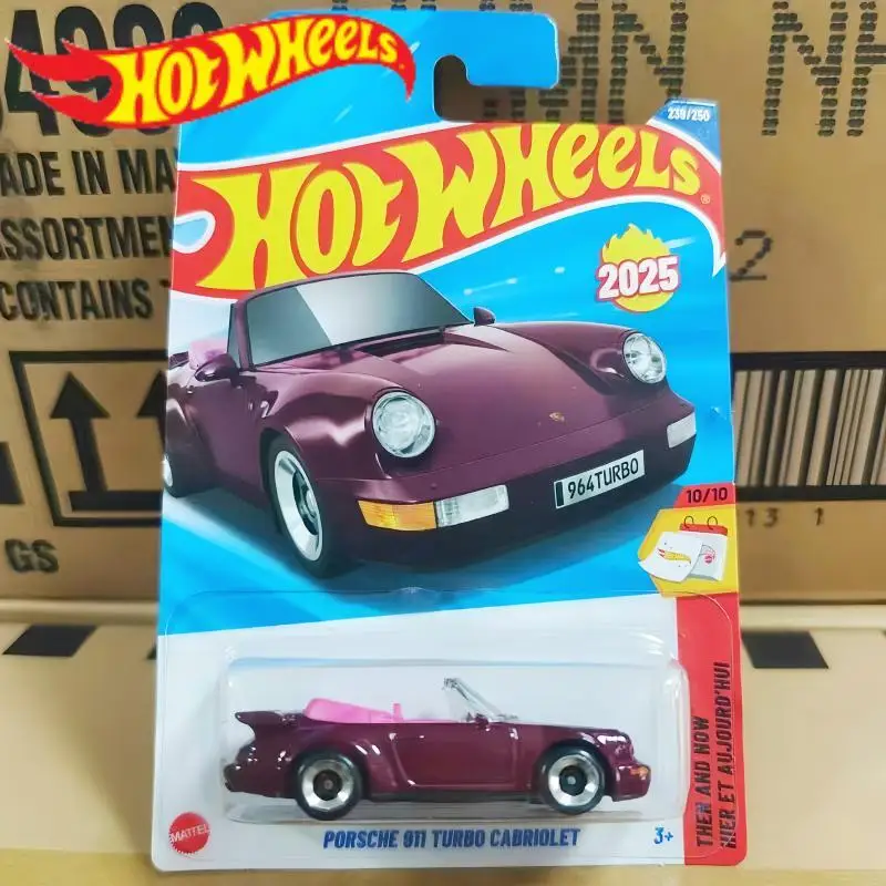 

Original In Stock Hot Wheels C4982 #23 Porsche 911 Turbo Cabriolet Then and Now 1:64 Diecast Model Car Toy 2025 Case N Xmas Gift