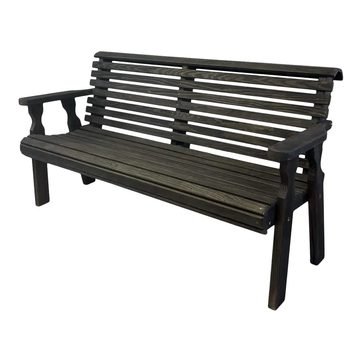 

Heavy Duty 5ft Rollback Outdoor Bench Treated Pine 700lb Weight Capacity Patio Garden, Customized