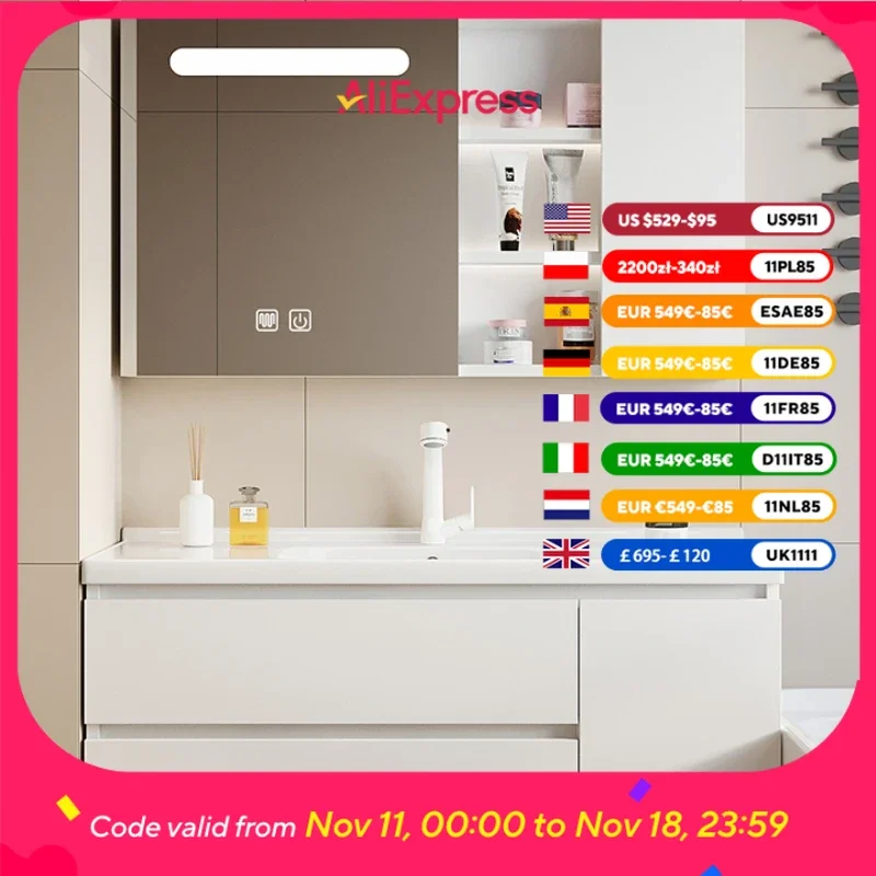 

Modern Organizer Bathroom Vanity Cabinet Sink White Toilet Storage Cabinet Display Makeup Salle De Bain Armoire Home Furniture