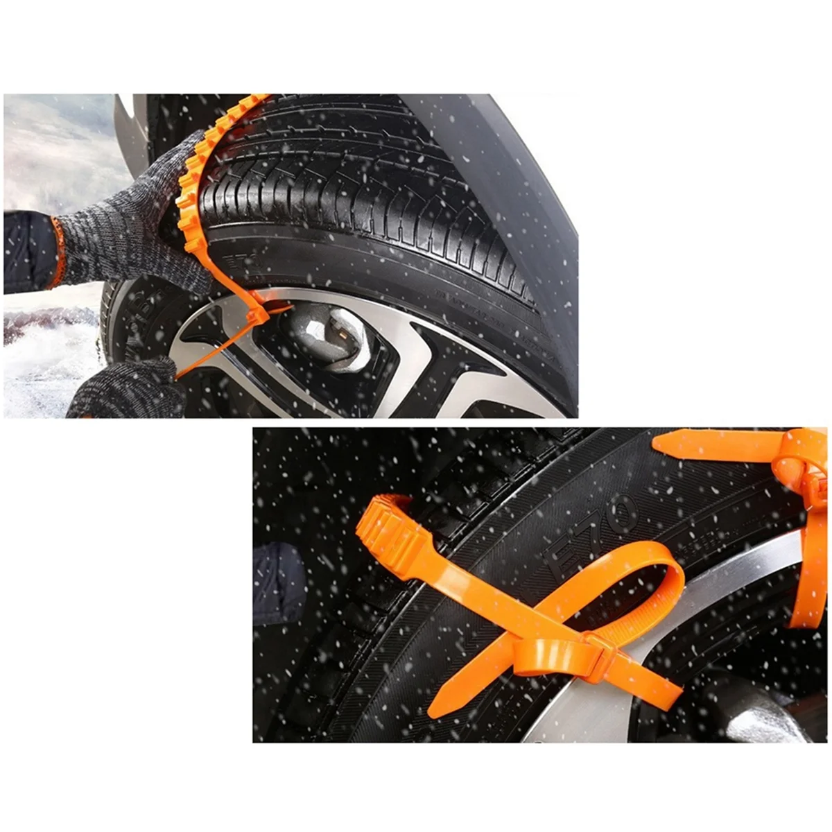 Cadenas de nieve antideslizantes para coche, accesorio de invierno para rueda de barro, 40 piezas