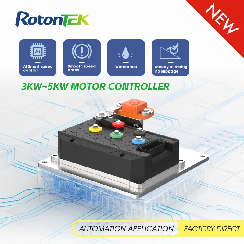 24V 36V 48V 78V Electric Golf Cart AC/DC Motor Speed Controller 3000W/5000W CE Certified for Electric Vehicle Applications
