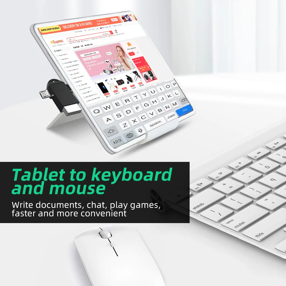 2 IN 1 USB 3.0 Female To Type C OTG Adapter Micro USB male to USB 3.0 OTG Converter For Samsung Xiaomi Laptop USB C OTG Adapter