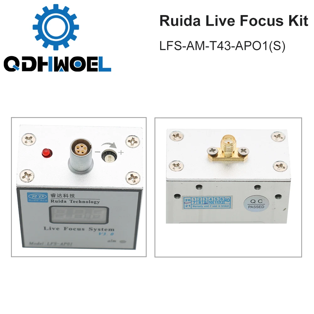 QDHWOEL LFS-AM-T43-AP01(S) Ruida Metal Cutting Live Focus System Amplifier and Amplifier Connecting Line for Co2 laser machine