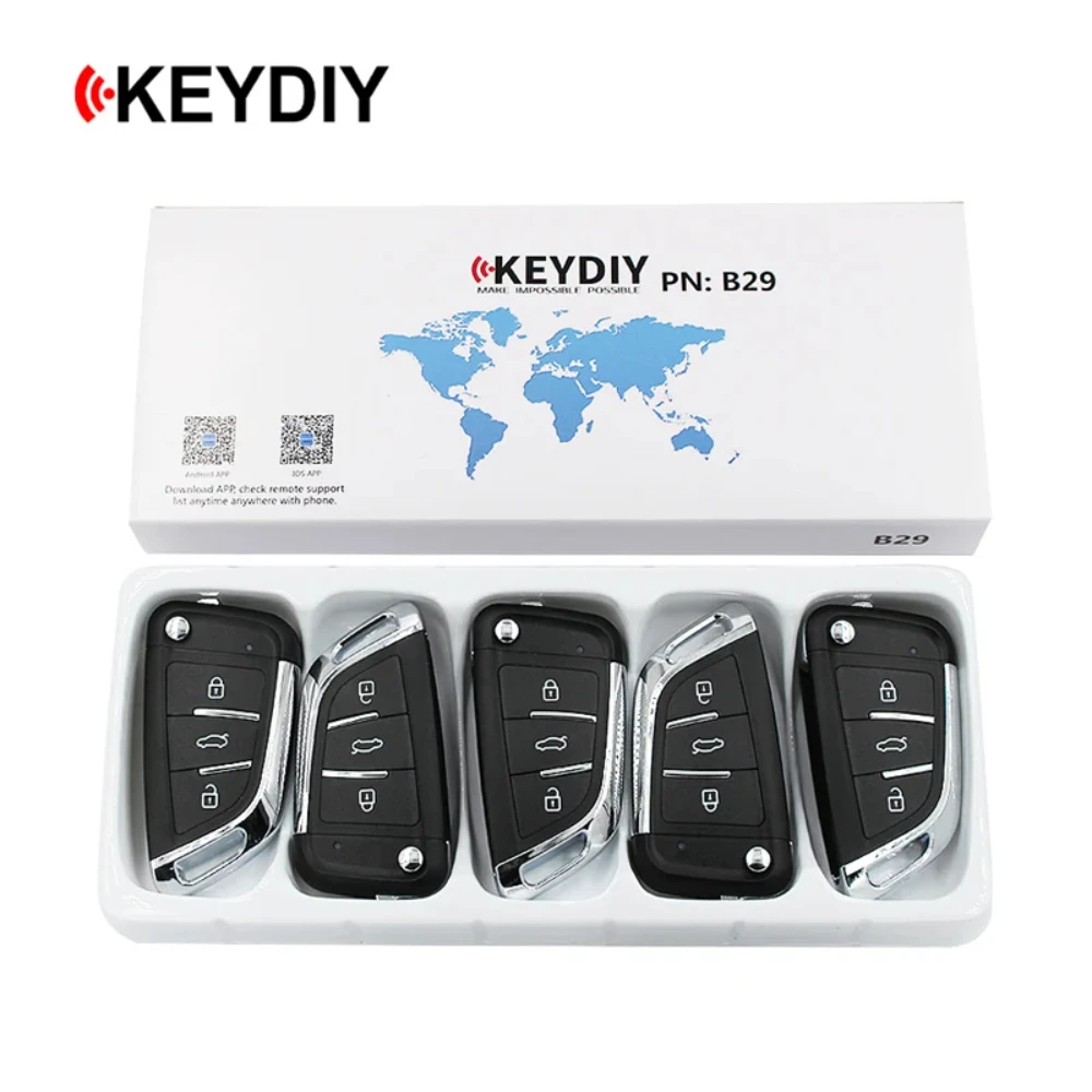 5pcs KEYDIY Remote Car Key 3 Buttons B29 Multi-functional Universal Remote Key for KD900 KD900+ KD-X2 KD-MAX KD200