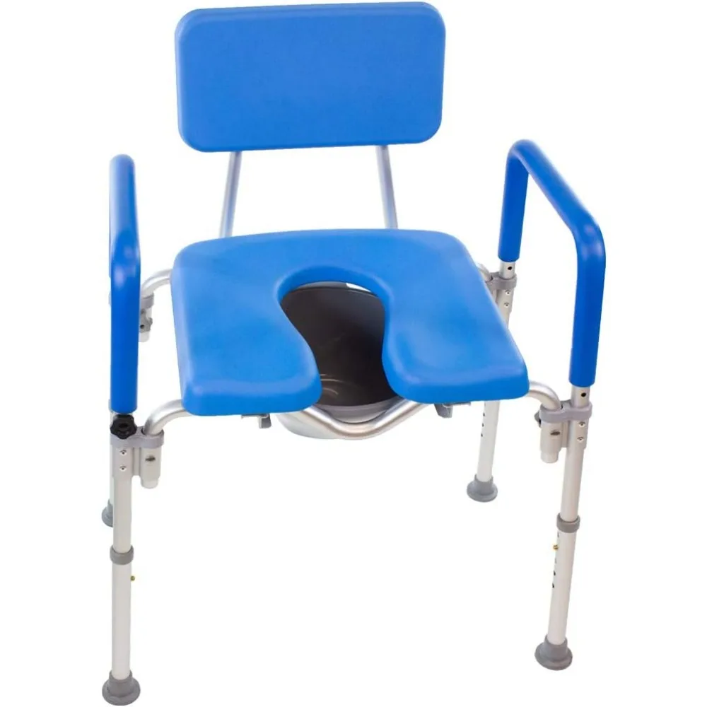 

Dignity Ultra-Premium Padded BARIATRIC Extra Large Commode/Shower Chair. 600lb Capacity Voted #1 Most Comfortable. Padded arms/B