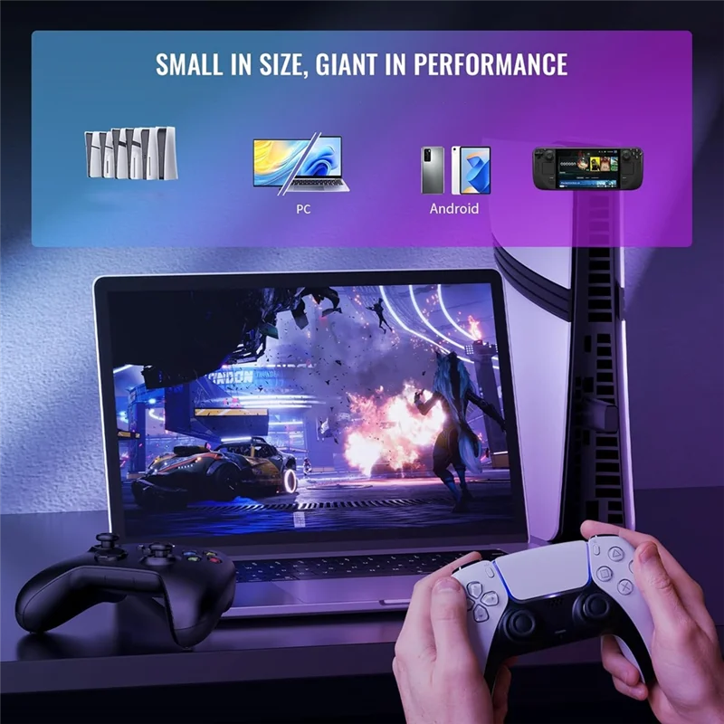 Nieuws Controller Adapter Converter voor PS5 en PC, voor PS5/PS4//Switch Controllers Compatibel, Ondersteunt alle PS5 Games