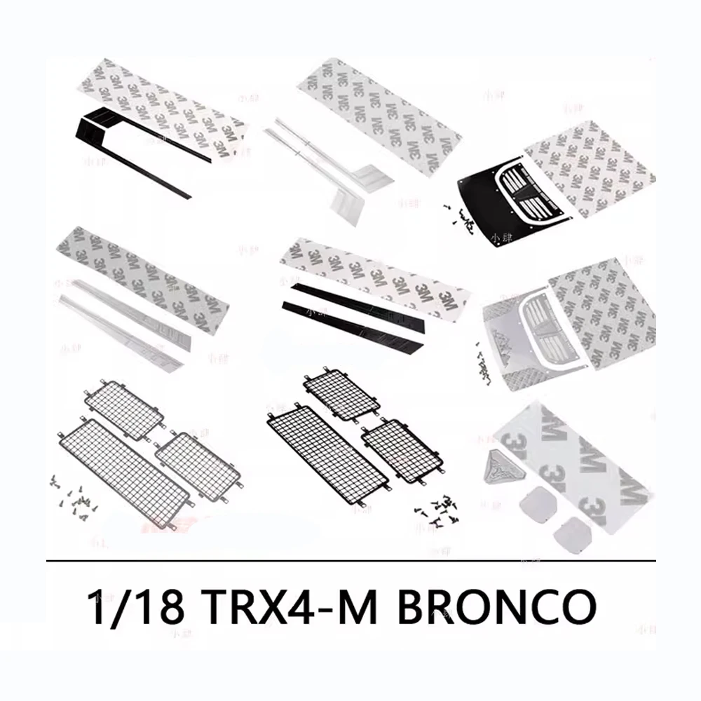 Exterior decorative parts of the car shell, body modification parts, suitable for 1:18 TRX4M BRONCO RC remote control vehicle