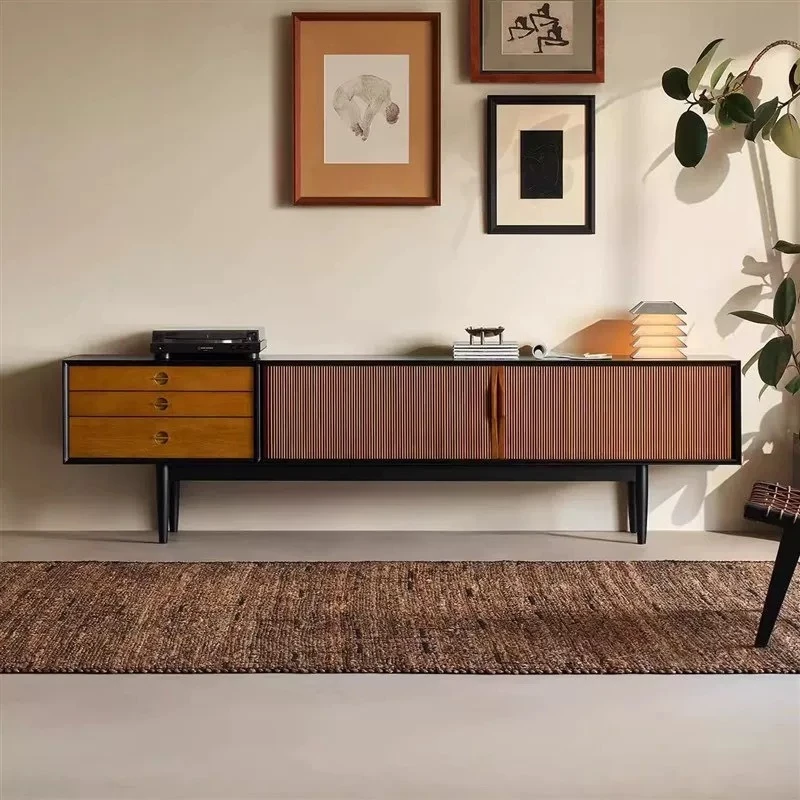 

Тумба под телевизор для гостиной в стиле ретро, для небольшой квартиры, простая тумба под ТВ в античном стиле