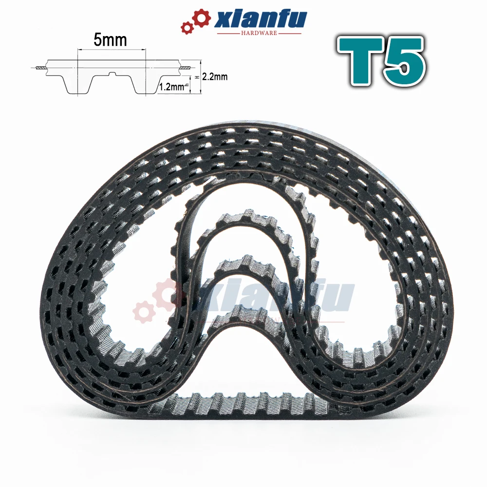 T5 Type Timing Belt Closed Loop Rubber Trapezoidal tooth Perimeter 415 420 425 430 435 440 445 450 455mm CNC Drive Width 6~40mm