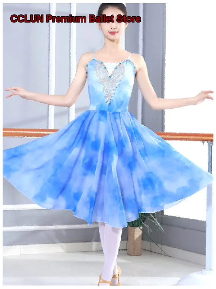 Jupe ample en tissu, tutu de danse pour adultes, sans bretelles, pour spectacle de danse