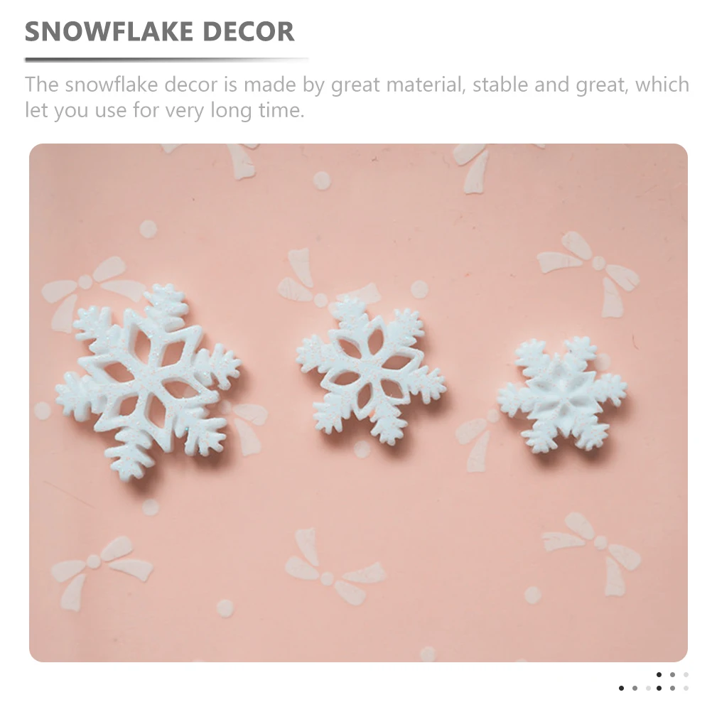 

50pcs Resin Decor 2 5cm Diy Mini Snowflake 10 2cm 15 1 5cm 25 White Craft Embellishments Xmas Home DIY Accessories