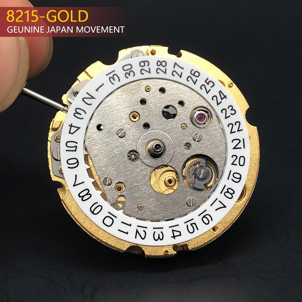 Japan Miyota 8215 Golden Automatic Mechanical Movement Modification Replacement Mechanism 21 Jewels 821A 8200