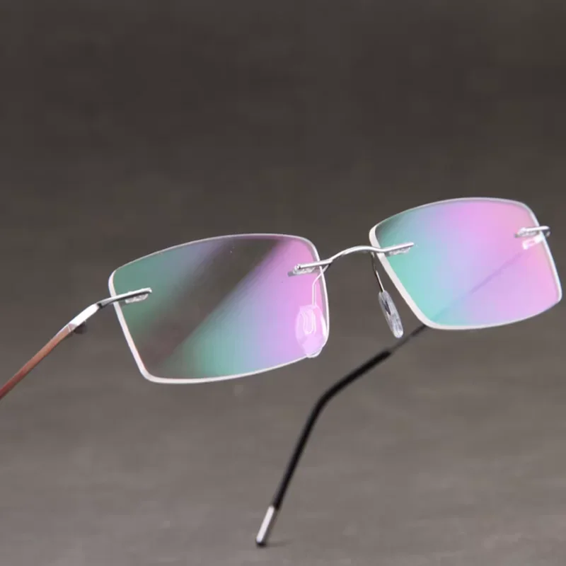 Plus Lesebrille für Herren, randlos, Legierungsrahmen, luxuriöse Presbyopie-Brille, Anti-Blaulicht, Vergrößerungs-Presbyopie-Brille +1,0 1,5 4,0 – Detail 6