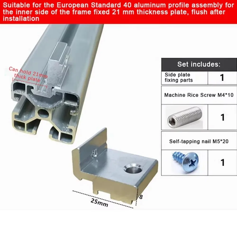 Durable High Strength Aluminum Profile Accessories Stable Support DIY Support Fixture Corner Bracket Shelf Bracket