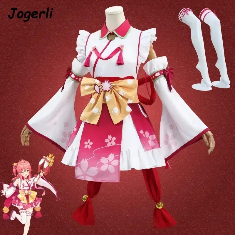 Jogerli VTuber Anime giapponesi Costumi Cosplay Idol virtuale Live Streaming Host Sakura Cos Suit Panno da donna
