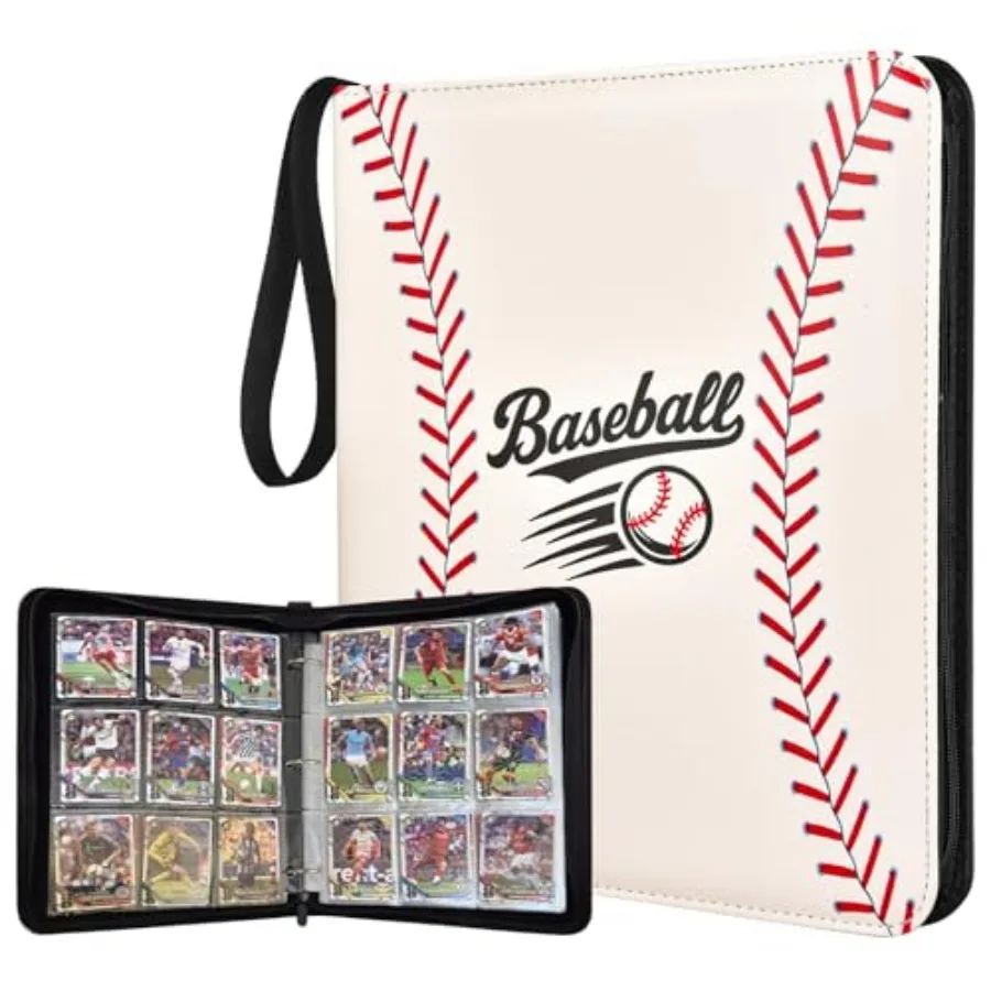

Card Binder, 1080 Pockets Trading Card Binder with Zipper, Portable Collector Card Album Storage Organizer for Sports Cards, Ga