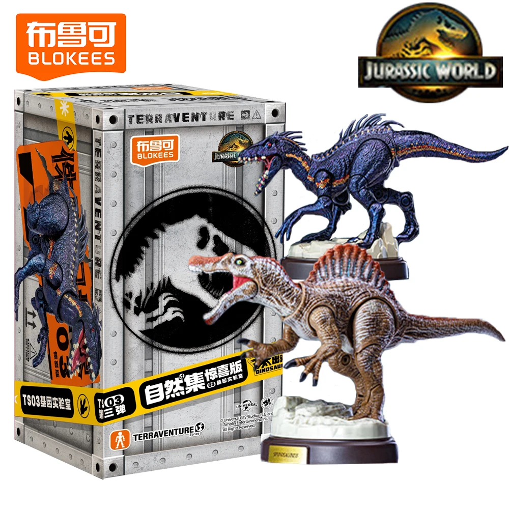 Blokees Genuine Official Jurassic World Blind Box Legendary Creature Surprise Collection Model Desktop Decorative Ornament Toys
