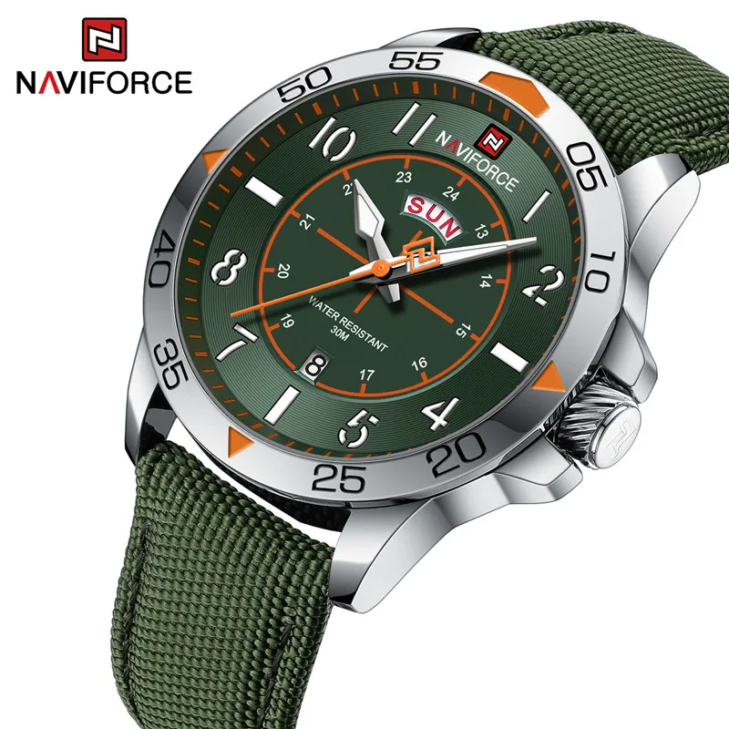 

Naviforce Design Men's Quartz Watches Sport Waterproof Nylon Strap Luxury Wristwatch Gift for Boyfriend Relogio Masculino 2023