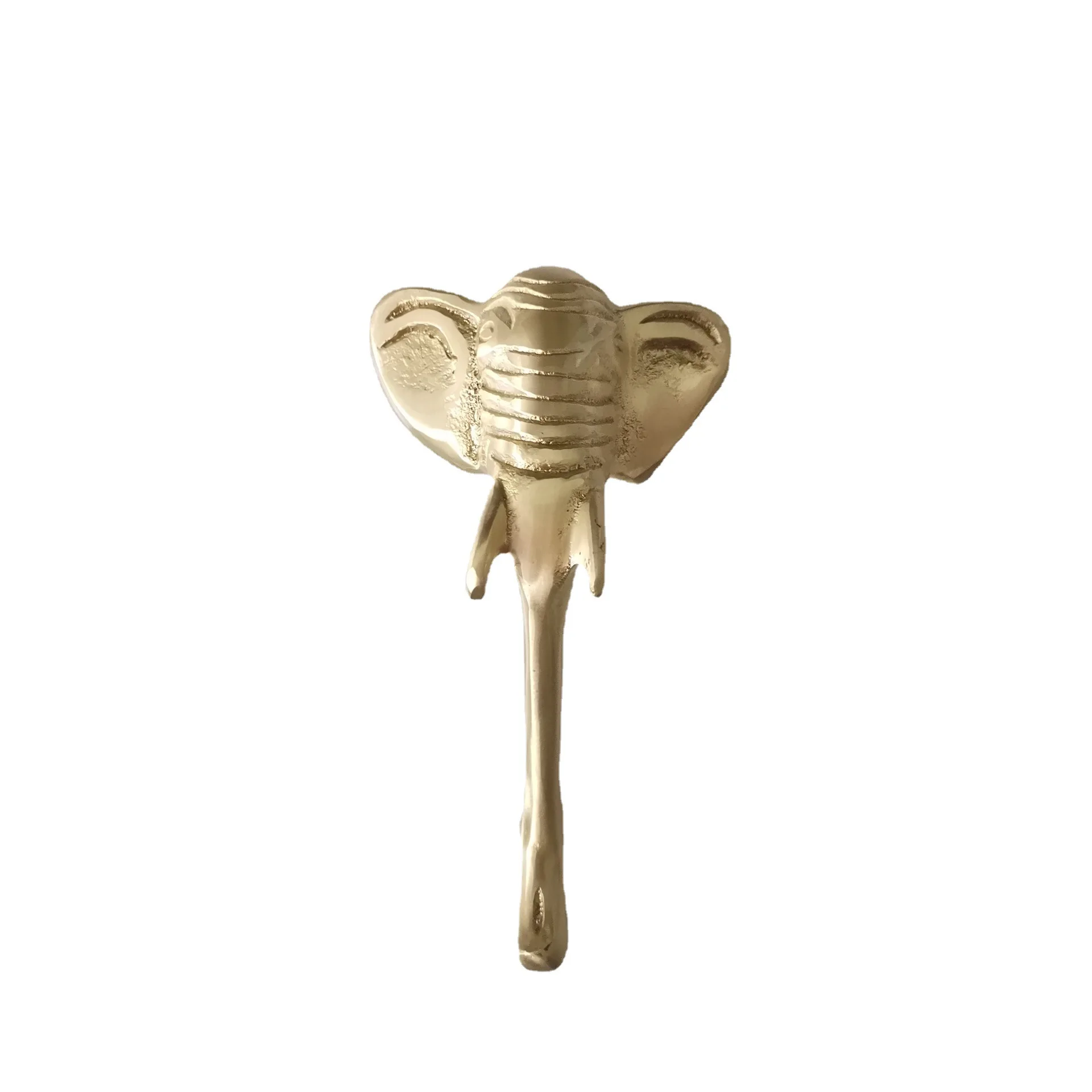 1 piece Elephant Nose Cabinet Handles Creative Wine/Book Cabinet Pull Knobs Gold Drawer Bar Furniture Accessory Hardware