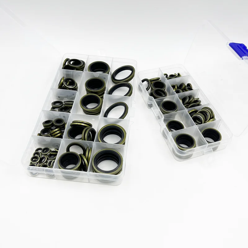 Hochpresse hydralische Gummi-Ölleitung, gebundene Unterlegscheibe, Metall-Ablaufstopfen-Dichtung, passend für kombinierte M6, M8, M10, M12, M14, M16-M22, M24-Dichtungsring – Detail 3