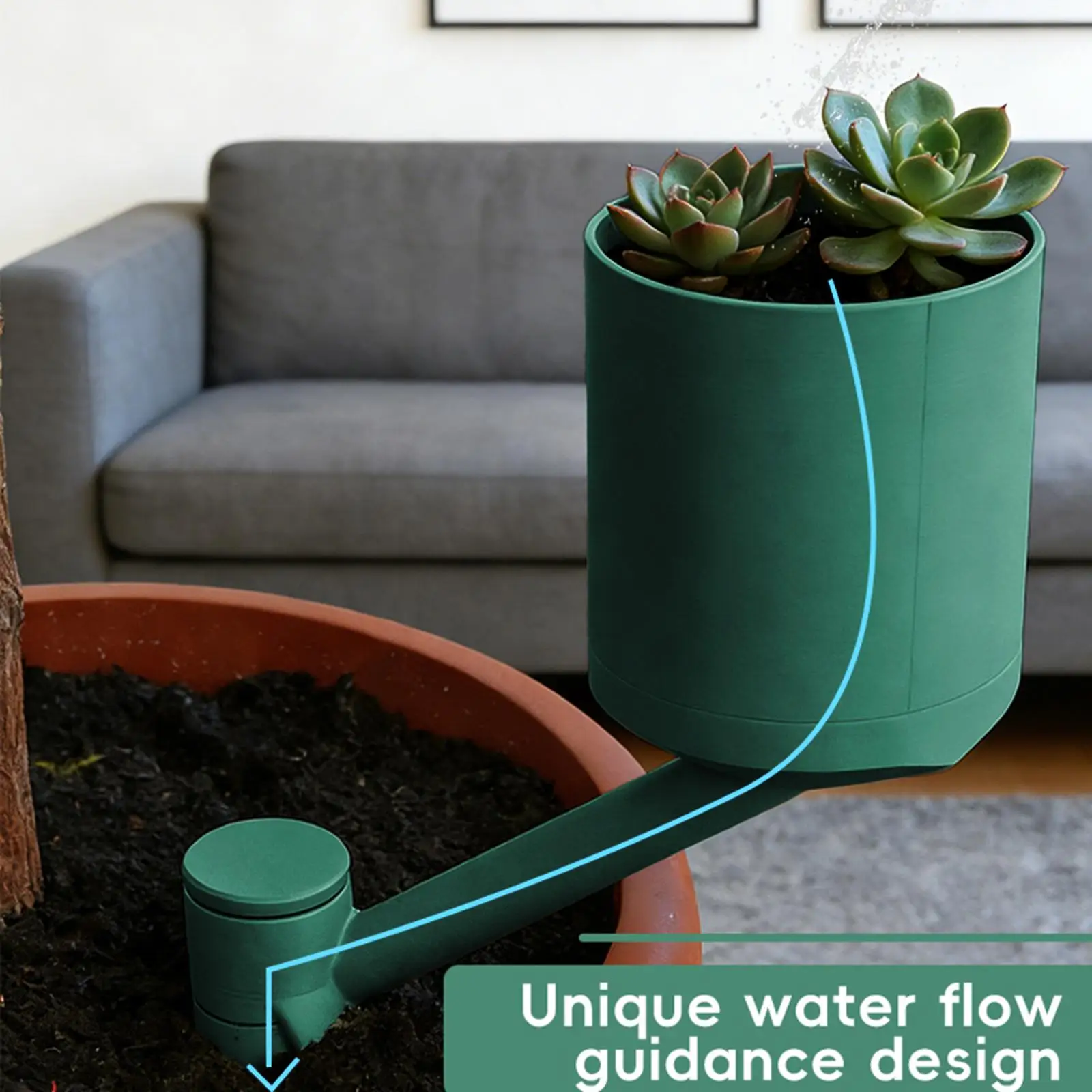 Creative Decorative Plant Pot Collectible Plastic Rotatable Planter Garden Decor for Flowerbed Outdoor Lawn Support