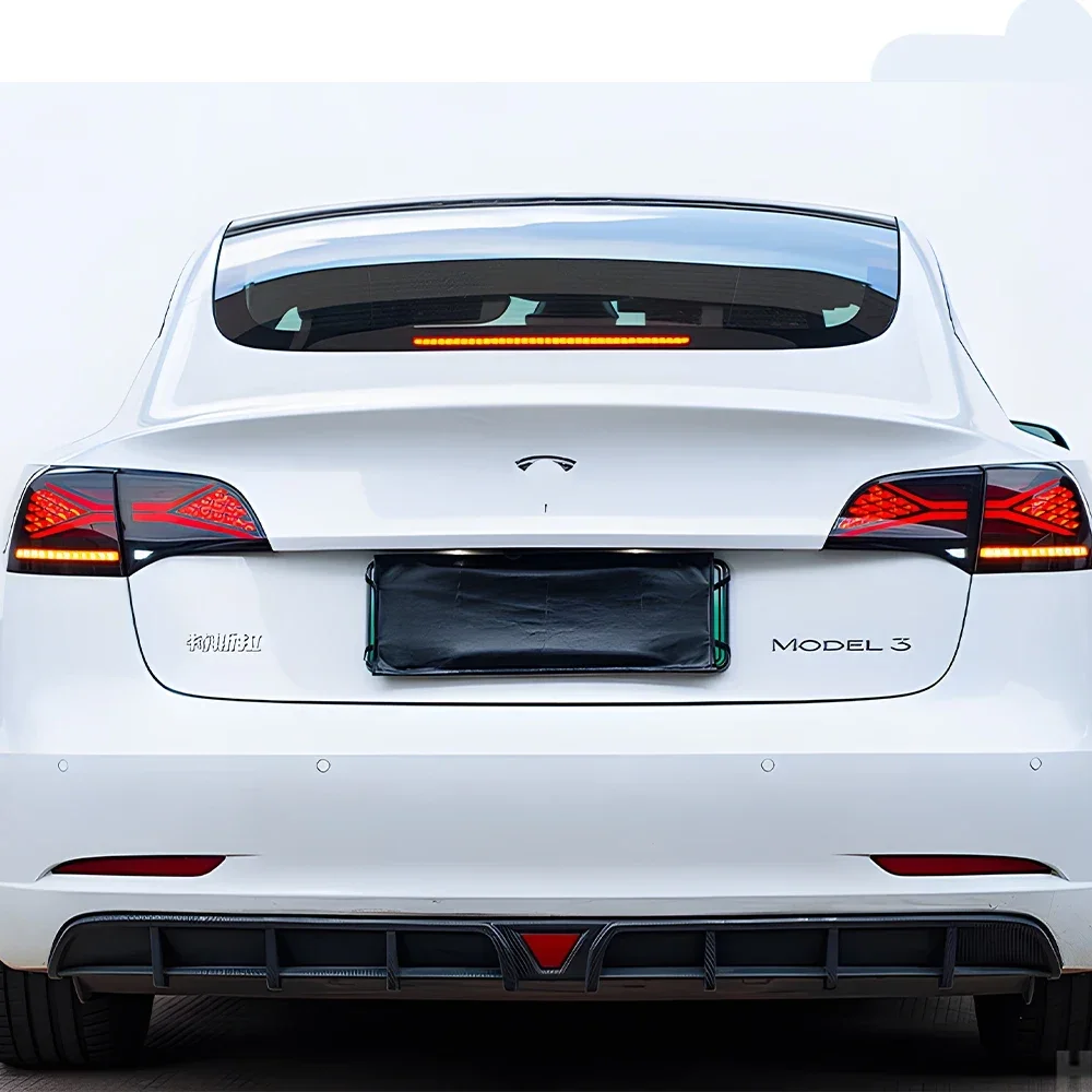 Upgraded Car Taillight Assembly for Tesla Model 3 Model Y 2019-2023 Led Auto Rear Lamps Dynamic Streamer Brake Light Accessories view 4