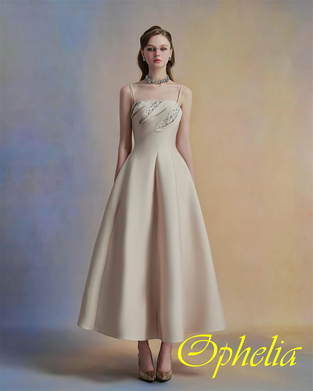 Robe de soirée personnalisée à bretelles Spaghetti, robe de Cocktail classique sans manches, à la mode, avec perles, pour occasions spéciales