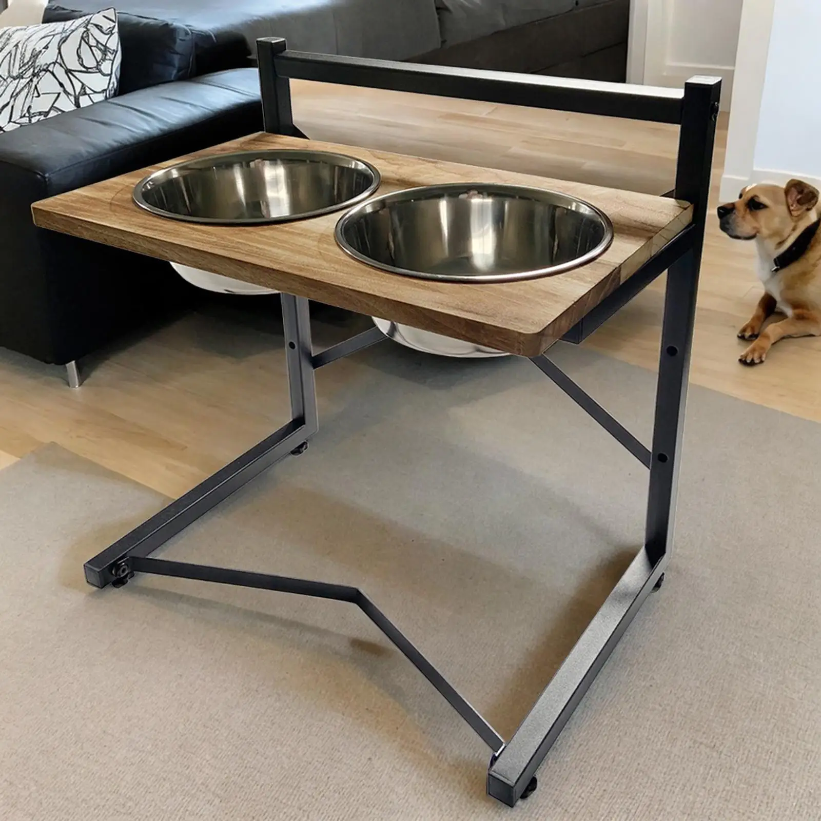 Elevated Dog Bowls Raised Pet Bowl Adjustable Dog Food Bowls Water Feeder Stand for Pets Puppy Small Medium Large Dogs Cats