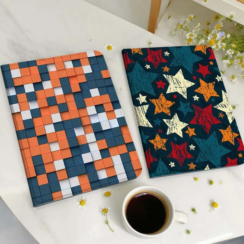 

Orange Blue Square Gift Tablet Case For Huawei Honor MatePad MediaPad Air 5 6 7 11 V6 V7 V8 V9 X9 X8 T10 T10s C5e T5