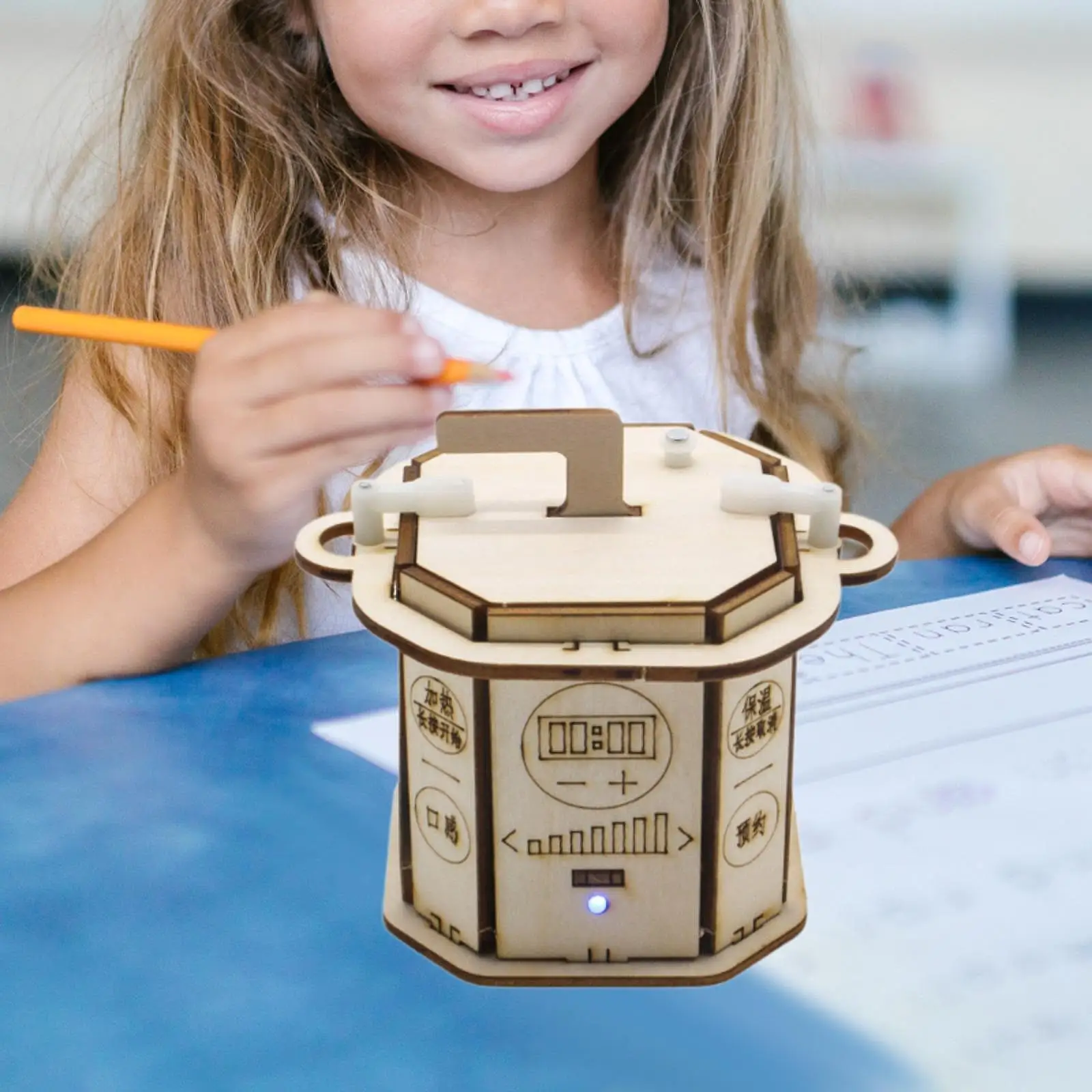 Kit de ciencia, juguetes de construcción, suministros para juego de imitación, utensilios de cocina, Kit de bloques de construcción de madera para niños de escuela primaria