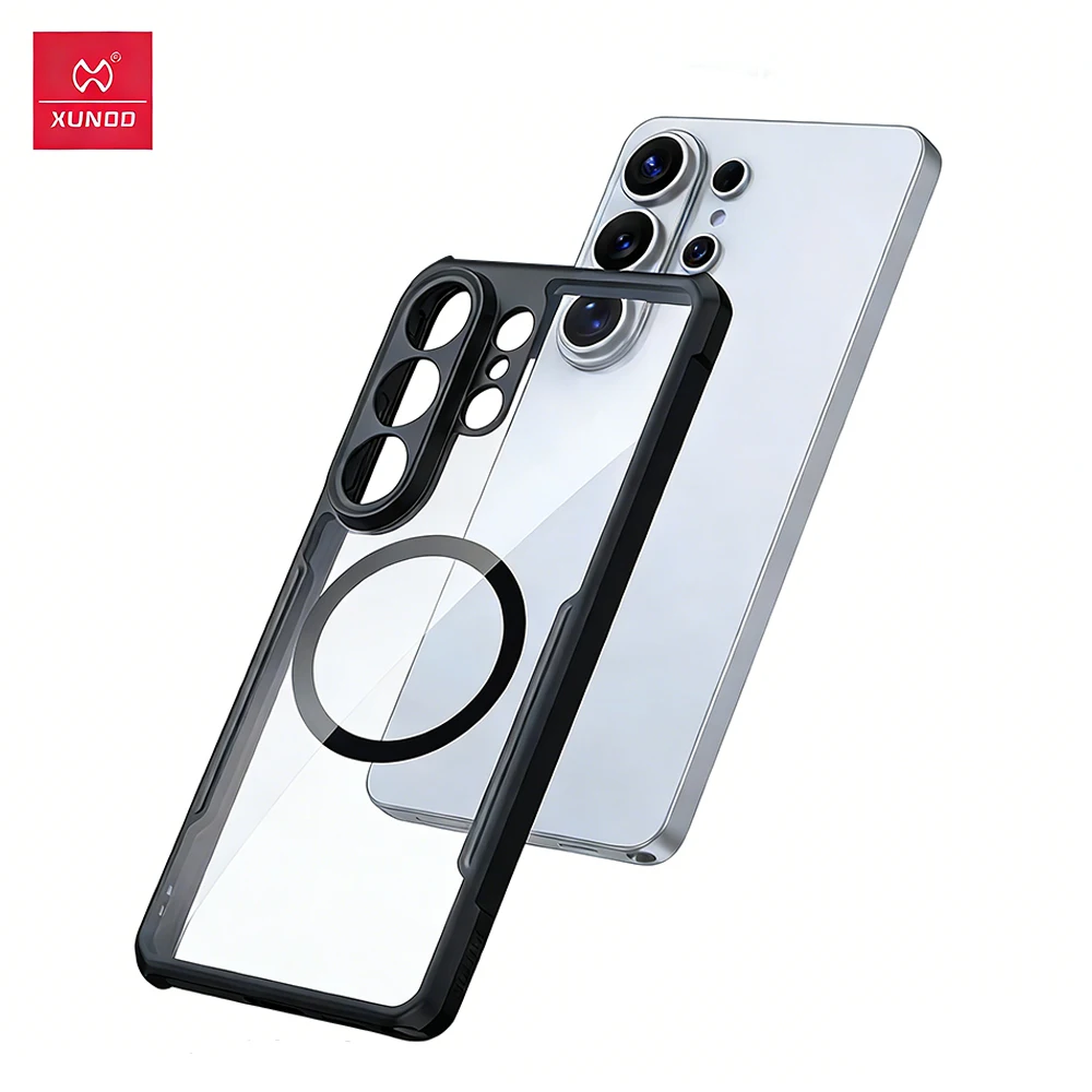 Xundd For Samsung Galaxy S25 S26 Ultra S26 Plus Magnetic Ring Case Camera Protect Airbag Shockproof Shell with 360° Spin Holder