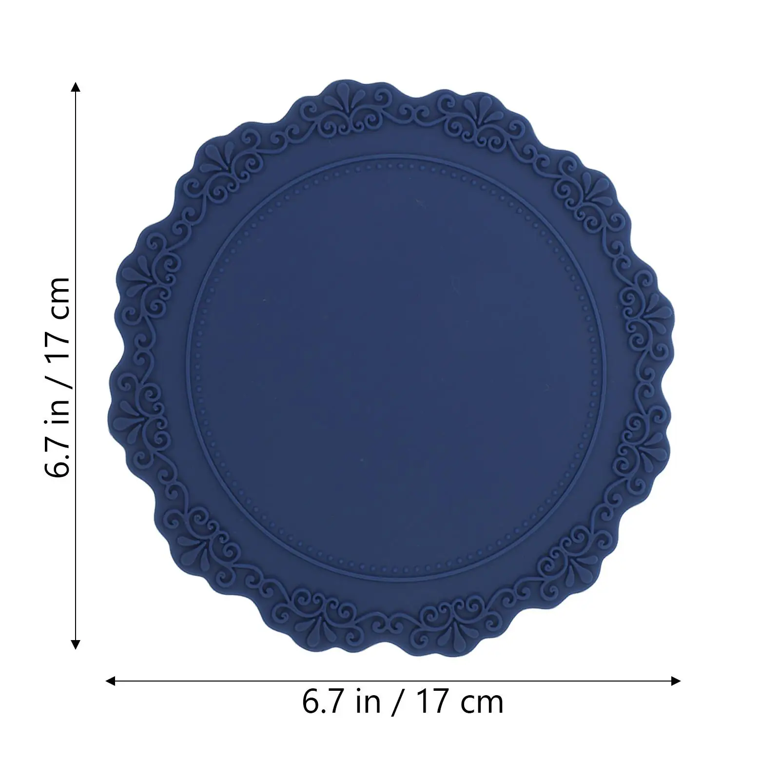 2pcs Deep Embossed Silicone Embossed Table Placemats Kitchen Table Mats Easy Clean Stain Resistant Decor Place Mats